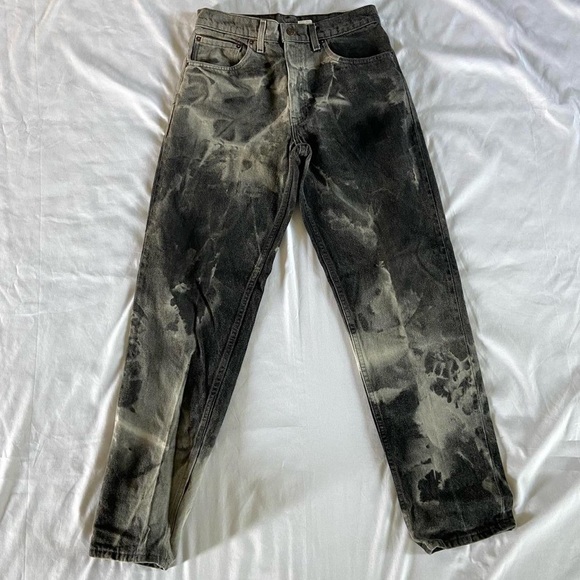 Levi's Vintage 90s Gray Acid Wash Straight Jeans Classic Comfort - Picture 3 of 7